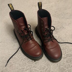 Dr. Martens Women’s Burgundy Leather Boots